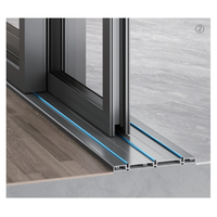 Portes coulissantes en aluminium à double vitrage de style moderne à longue durée de vie pour maison, villa, balcon, porte sur mesure à haute efficacité énergétique