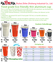 Nouveaux produits en plein air Camping fête tasse réutilisable bière tasses à café jetable recyclable 16oz boisson froide tasse en aluminium pour barbecue