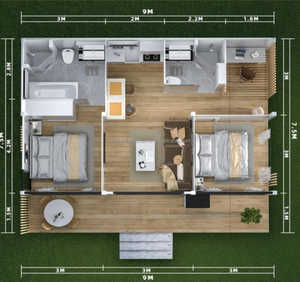 Struttura modulare box container resort casa <span class=keywords><strong>per</strong></span> <span class=keywords><strong>una</strong></span> camera da letto <span class=keywords><strong>due</strong></span> camere da letto prefabbricata casa container