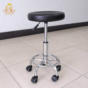 Tabouret de bar EUR PET, chaise de bar pivotante, chaise de salon de coiffure avec poulie, chaise de beauté pivotante, tabouret mobile noir pour médecin - Product Image 6