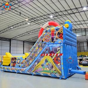 Château gonflable d'extérieur pas cher pour le carnaval, avec double toboggan - Matériau PVC durable pour enfants et adultes, usage résidentiel et scolaire - Product Image 4