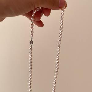 Collier en argent pur S925 avec diamants, élégant, atmosphère fraîche, avec de nombreux diamants, extrêmement fin, pur désir - Product Image 5