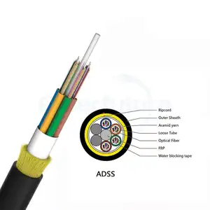 24-ядерный Одиночный кабель ADSS оптического волокна куртки