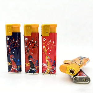 Briquet électrique rechargeable en plastique à jet, coupe-vent, pour extérieur, avec emballage personnalisé, pour cigares et cigarettes, vente en gros - Product Image 3