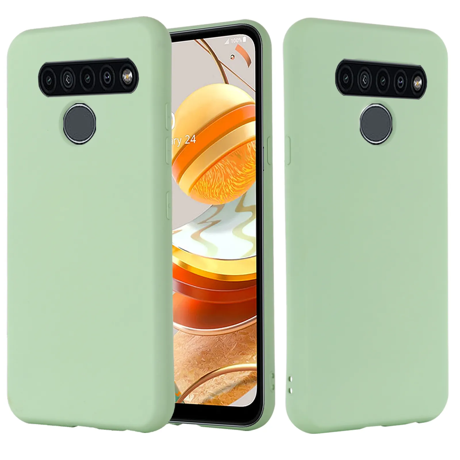 Casing Silikon Cair Warna-warni untuk LG K61 K51S K41S Cangkang Ponsel Lunak Tahan Guncangan untuk LG K50 Q60 Stylo5