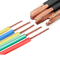 Câble électrique en cuivre nu torsadé isolé PVC IEC60227 pour 450V/750V, 1,5mm 2,5mm BV BVR pour applications électriques