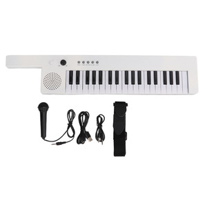 Piano de Teclado de 37 Teclas, Guitarra Portátil, Órgano Electrónico, Mini Teclado, Instrumento Musical Educativo BF-3755 Blanco - Product Image 1