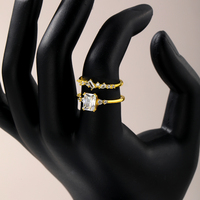 Véritable argent S925, bijoux de mariage raffinés, nouvelle conception, bagues en CZ, anniversaire, bague éternité en argent sterling 925 pour fille