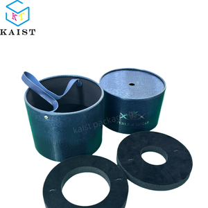 Boîte en papier texturé ronde personnalisée pour l'emballage de <span class=keywords><strong>caviar</strong></span> et d'aliments gastronomiques - Contenant élégant et luxueux, boîte tube avec poignée, à placer avec un pack de glace - Product Image 4