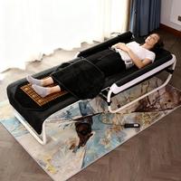 Table de massage électrique pliable V4 avec pierres de jade et chaleur infrarouge lointain pour usage domestique