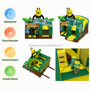 <span class=keywords><strong>Castillo</strong></span> Inflable Comercial con Tobogán, Temática de Abejas, para Niños, Jardín Exterior, con Soplador - Product Image 2