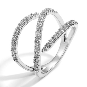 Rakol RP5435 Hot Selling Sparkling Full of Stone Irregular Engagement Ring Eternity Fashion Jewelry Wedding Ring in 2025 - Product Image 5