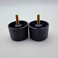 Pieds de meubles ronds en plastique noir, robustes, modernes, pour canapé, armoire, chaise, table, lit