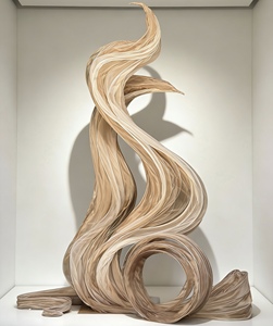 Sculpture géante en organza fluide, installation artistique faite à la main <span class=keywords><strong>pour</strong></span> toile de fond de mariage, décoration de fenêtre, événement de luxe, cérémonie - Product Image 2