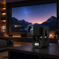 Nouveau projecteur intelligent 2026 ultra-clair 450 lumens avec optique intégrée LED Android 12 et double bande pour jeux