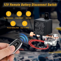Interrupteur de déconnexion de batterie à distance 12V 200A, coupe-circuit antivol pour voiture, relais de commande à distance sans fil avec 2 contrôleurs