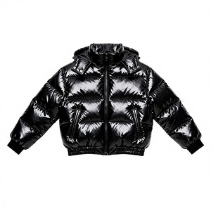 Veste d'hiver rembourrée brillante à capuche pour homme, épaisse et chaude, en duvet de canard, pour la vente en gros - Product Image 2