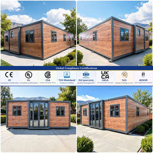 Casa Contenedor Prefabricada Expandible de 40 Pies x 20 Pies con Estructura de Aleación 6063 T5, 1, 2, 3, 4, 5 Dormitorios, Casa de Lujo Plegable, Portátil y Reubicable - Product Image 4