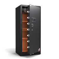 ChenGuang CW4-156 150cm Stahl Elektronischer Digitaler Schlüsselsafe für Zuhause & Büro Geld- und Schmuckaufbewahrung (Schwarz Gold)