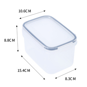 Contenedores de almacenamiento de alimentos rectangulares de plástico portátiles de alta calidad latas de alimentos frescos PP de calidad alimentaria - Product Image 6