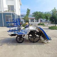 Transplanteuse de riz entièrement automatique à six rangs de 14,8 kW, haute vitesse, avec moteur et boîte de vitesses, pour la culture et la plantation à grande échelle de semis