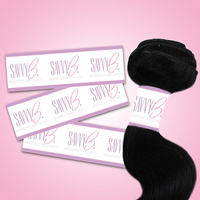 Impression personnalisée de votre logo couleurs vinyle perruques extension cheveux vierges humains bundle enveloppes et étiquette autocollante