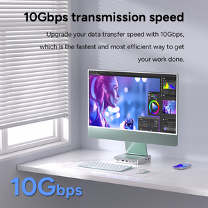 <span class=keywords><strong>USB</strong></span> C HUB cho iMac 24 inch Docking Station M.2 NVMe SATA SSD iMac phụ kiện với HDMI 4K loại 10Gbps SD TF DC Power <span class=keywords><strong>Adapter</strong></span> - Product Image 5