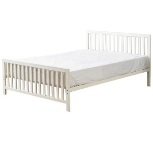 Camera da letto mobili polvere rivestito telaio in ferro con <span class=keywords><strong>maglia</strong></span> <span class=keywords><strong>metallica</strong></span> colore bianco doppio regina king size piattaforma in metallo ferro telaio del letto - Product Image 3