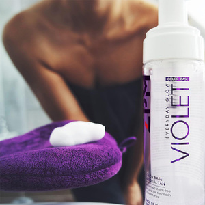 Violet Gradual Self Tanning Mousse Super Dark <strong>Brown</strong> Skin Finish Lightweight Ultra Hydrating Glow Moisturizer With a Touch of <strong>Tan</strong> - Product Image 6