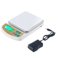 Balance de cuisine numérique 10 kg 1 g, blanche, rectangulaire, en plastique ABS, affichage électrique, SF-400A, balances de cuisine pour peser les aliments