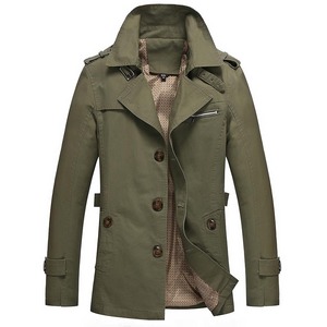<span class=keywords><strong>Veste</strong></span> coupe-vent <span class=keywords><strong>mi</strong></span>-longue pour hommes, col montant, coton délavé, pardessus décontracté de la <span class=keywords><strong>saison</strong></span> d'hiver, vente en gros - Product Image 5