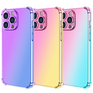 Custodia Bicolore per <span class=keywords><strong>iPhone</strong></span>, Cover Sfumata Colorata Graduale per <span class=keywords><strong>iPhone</strong></span> 15, Custodia Laser Sfumata per <span class=keywords><strong>iPhone</strong></span> 16 17 Trasparente - Product Image 2