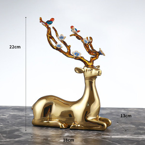 Ma Thuật Hươu Vàng Trang Trí & Tường Trang Trí Nội Thất Showpiece Bức Tượng Động Vật Điêu Khắc Nhà Văn Phòng Bàn Phòng Khách Bảng Trang Trí Nội Thất Trang Trí Gif - Product Image 3