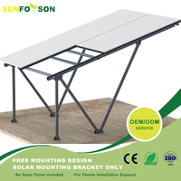 Système de montage de carport solaire personnalisé OEM ODM, structure de support de panneaux photovoltaïques pour projets de stationnement résidentiel en allée