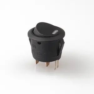 KCD2 round button electrical rocker switch 3 pin indicator rocket switch