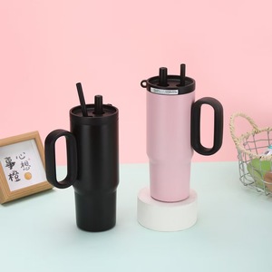 Gobelet isotherme grande capacité, gobelet à paille en acier inoxydable 304, gobelet à eau portable pour étudiants et étudiantes - Product Image 3