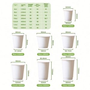Couvercles personnalisés modernes pour gobelets en carton à double paroi, épaissis, résistants aux hautes températures, imprimés en sérigraphie, pour usage commercial - Product Image 4