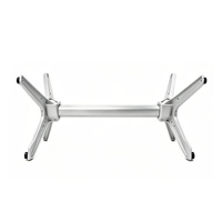Base de table en aluminium à quatre pieds avec articulation pliable pour table de bistrot ou de restaurant