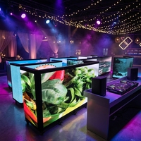 P2.5 Écran LED pliable pour cabine DJ, haute luminosité, affichage vidéo mural, taux de rafraîchissement élevé, pour cabine DJ, scène de boîte de nuit, club de musique, événements