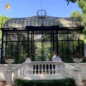 Décoration de cour extérieure Gazebo en métal pour jardin <span class=keywords><strong>Serre</strong></span> en <span class=keywords><strong>fer</strong></span> <span class=keywords><strong>forgé</strong></span> avec cadre en aluminium - Product Image 3