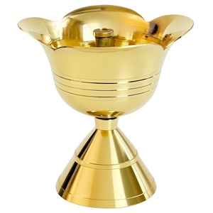 Lámpara de aceite tradicional de latón con forma de rosa Gulab Jyot Diya para Pooja Aarti Mandir, decoración espiritual, Diya hecha a mano para Diwali - Product Image 1