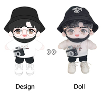 Peluche personnalisée de haute qualité en coton PP doux, inspirée des idoles Kpop coréennes, avec tailles et couleurs sur mesure - Cadeau pour les fans de stars musicales célèbres