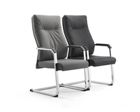 Chaise de bureau exécutive moderne et contemporaine à dossier haut en cuir, structure en aluminium, design ergonomique, siège pivotant, école, hôpital, hôtel