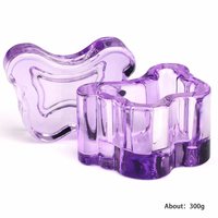 Qianya 2 en 1 ongles Dappen plat papillon coeur fleur forme acrylique poudre liquide bonbons bijoux ongles tasse conteneur OEM