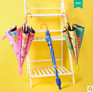 <span class=keywords><strong>DIMANCHE</strong></span> Petit Parapluie Droit en PVC pour Enfant Nouveau Design Dessin Animé Girlx et Garçons avec Couvercle en Plastique Anti-Goutte pour Enfants - Product Image 6