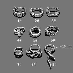 YW thép không gỉ phẫu thuật vòng Hoop Bông tai cho phụ nữ và nam giới Snug Thùy mũi môi Vòng <span class=keywords><strong>daith</strong></span> Helix <span class=keywords><strong>piercing</strong></span> ngủ Bông tai - Product Image 2