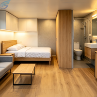 Maison conteneur préfabriquée extensible tout-en-un avec aménagement intérieur pour la vie en extérieur et l'utilisation comme entrepôt