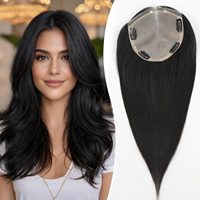 Prothèses capillaires chinoises en cheveux humains naturels pour femmes, pour cheveux clairsemés, sans frange, avec base mono plus large