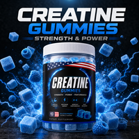 Bonbons Gélifiés à la Créatine Monohydrate Saveur Framboise Bleue pour Adultes en Gros – Complément Sportif Naturel OEM ODM – Direct Usine