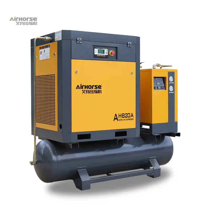 Top Sell 20hp 15kw All-in-one Rotary Screw Air Compressor Low Fuel Consumption Portable compresor de tornillo